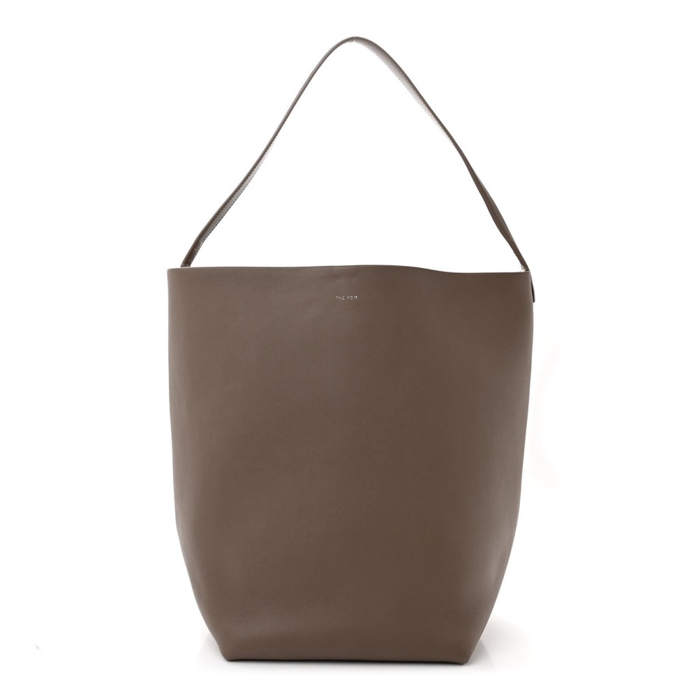 The Row Park Tote Large in French Gray, Smooth Leather